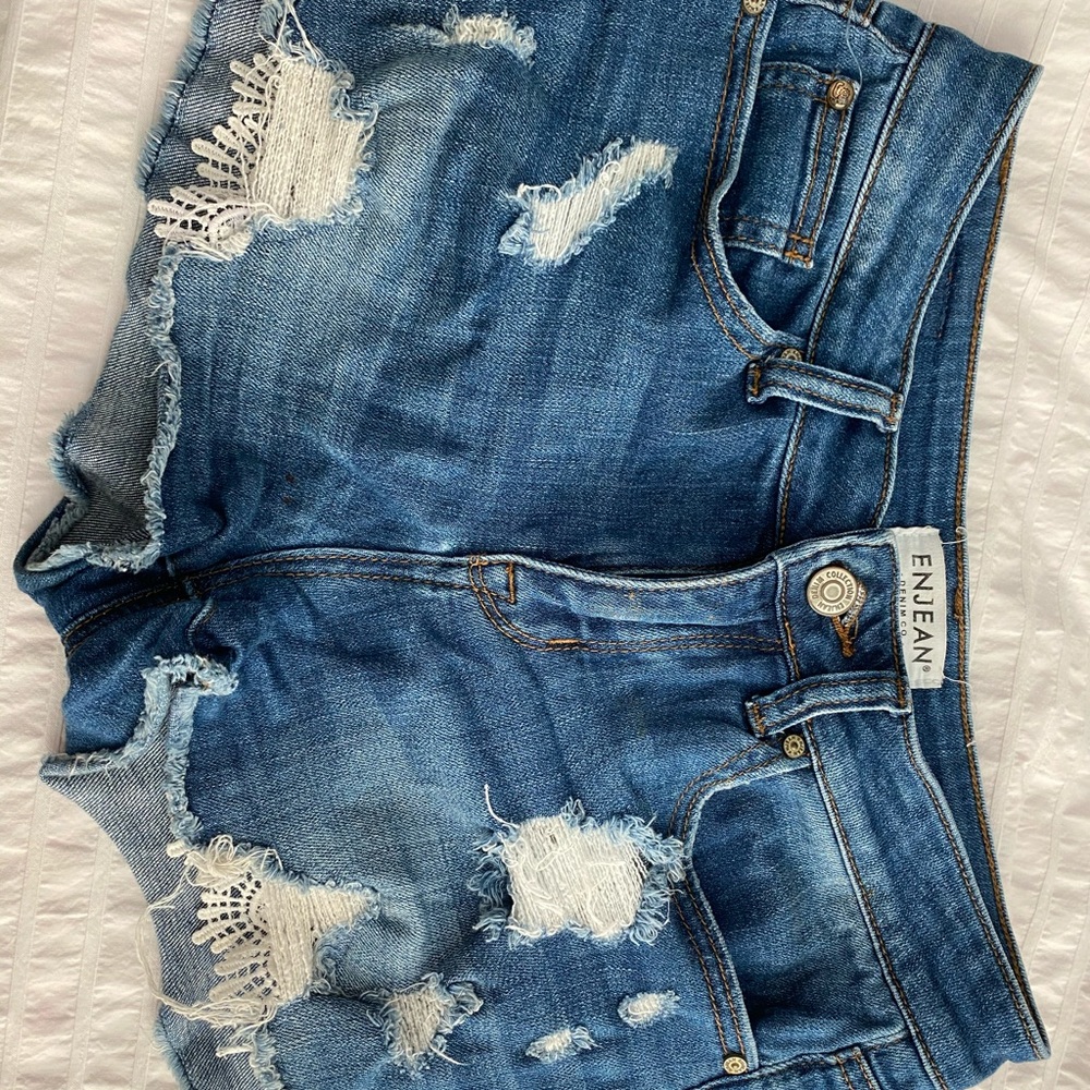 Papaya jean shorts